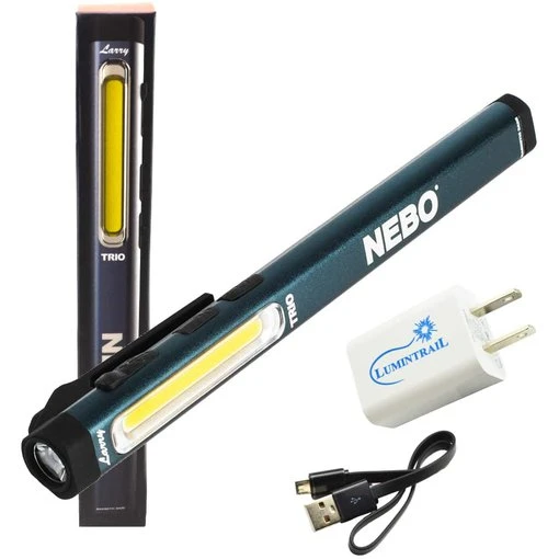 Larry Trio Rechargeable 300 Lumen Flashlight In Teal Blue