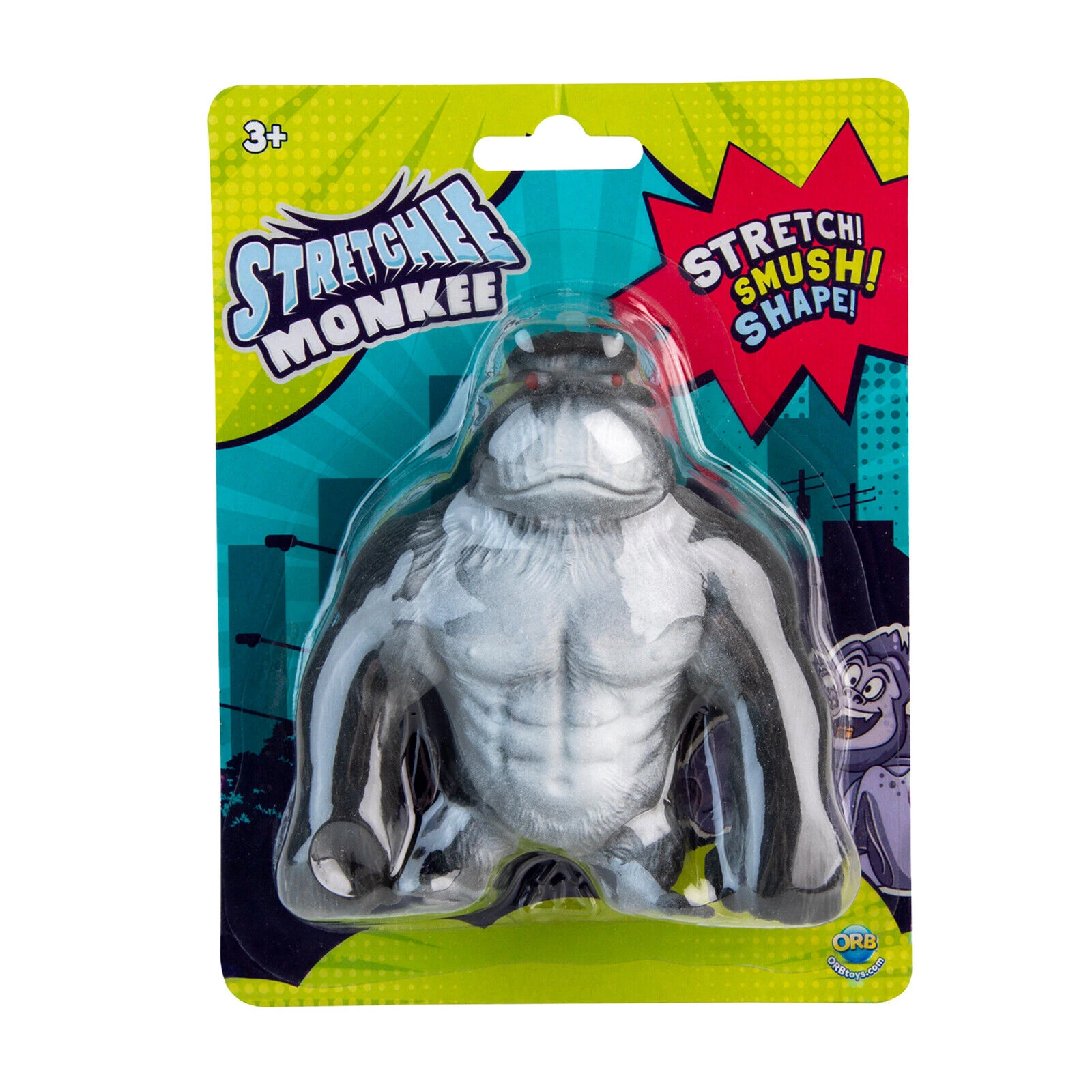 Gray Assorted Stretchee Monkee Toy - Fun Stretchable Gorilla Shape