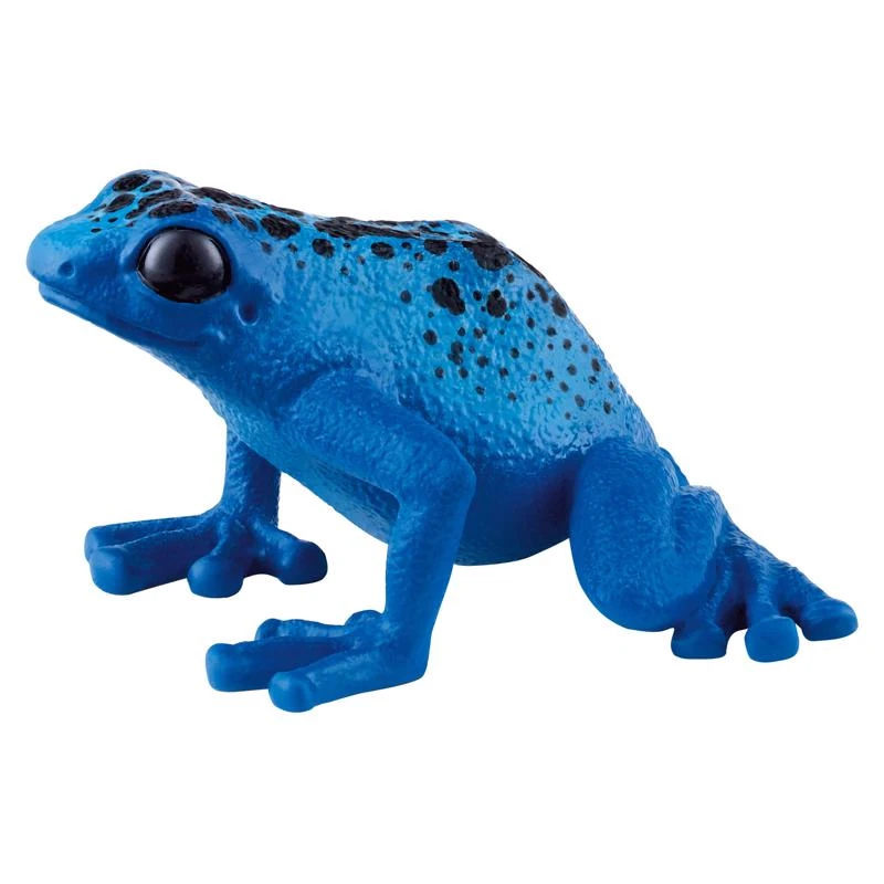 Poison Dart Frog Toy Blue - 2.3 In Height, 3.5 In Width, 7 In Length