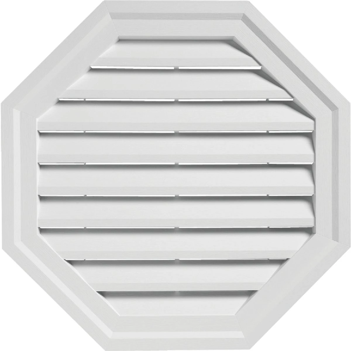 22 Inch Octagon White Gable Attic Vent With Adjustable Base