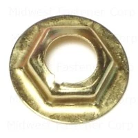 1/8 Inch Brass Plated Washer Lock Nuts - Durable And Reliable Fasteners