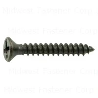 6 X 1 Black Phillips Flat Decorative Screw - Ideal For Various Applications