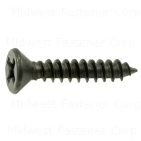 6 X 3/4 Inch Black Phillips Flat Decorative Screw - Pack Of 100