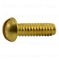 4-40 X 3/8 Brass Slotted Round Machine Screws - Durable Fasteners For Various Applications