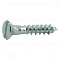 2 X 1/2 Inch Zinc Slotted Flat Wood Screws - Durable Fasteners For Wood Projects