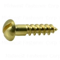 6 X 1/2 Inch Brass Slotted Round Wood Screws - Durable And Versatile Fasteners