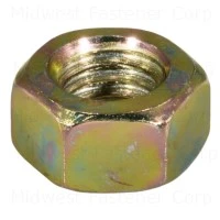 7/16-14 Yellow Zinc Coarse Left Hand Hex Nuts - Durable Fasteners For Secure Applications