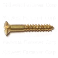 6 X 1 Brass Slotted Oval Wood Screws - Durable And Corrosion Resistant