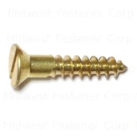 8 X 1 Inch Brass Slotted Flat Wood Screws - Durable And Corrosion Resistant
