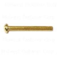 8-32 X 1-1/2 Inch Brass Slotted Round Machine Screws - Durable Fasteners