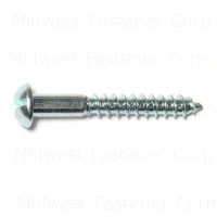 8 X 1-1/4 Inch Zinc Slotted Round Wood Screws - Durable Fasteners For Wood Projects