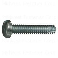 6-32 X 3/4 Inch Steel Slotted Pan Thread Cutting Screws - Pack Of 100