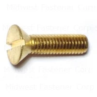10-32 X 3/4 Inch Brass Slotted Flat Machine Screws - Durable Fasteners