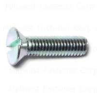 10-32 X 3/4 Zinc Slotted Flat Machine Screws - Durable Fasteners For Various Applications