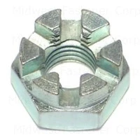 1/4-28 Zinc Fine Castle Nuts - Durable Fasteners For Secure Connections