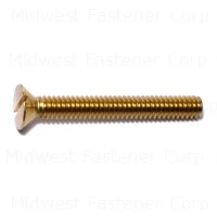 1/4-20 X 2 Inch Brass Slotted Flat Machine Screws - Durable Fasteners