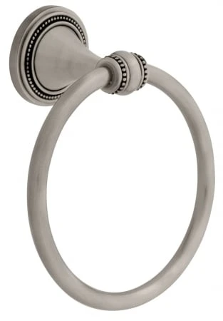Bath Unlimited Brushed Satin Pewter Beaded Towel Ring Model 113596