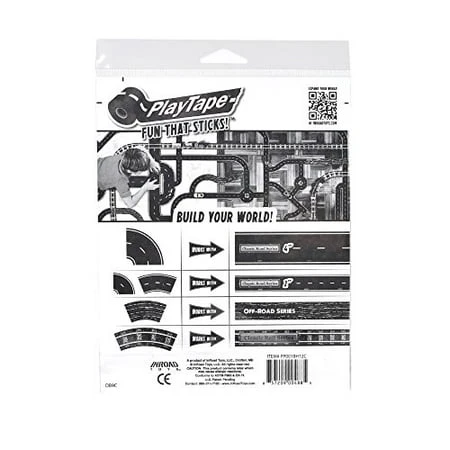 Play Tape Classic Road Series - Curved Section Road Tape Set Of 4, 2 Inches