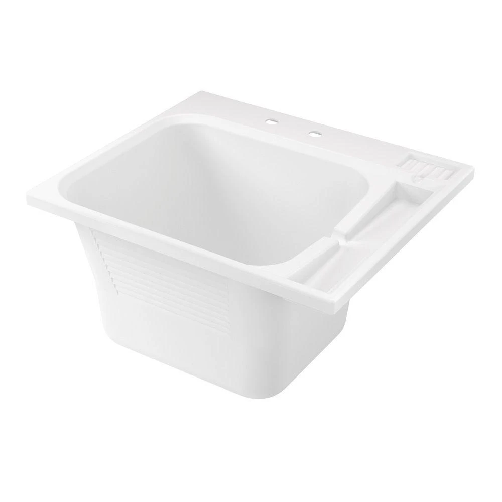 22 Inch X 25 Inch Abs Drop-in Utility Sink For Versatile Home Use
