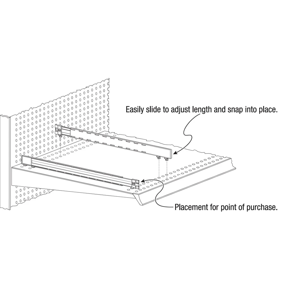 100301 Shelf Divider 14-22 In. - 250 Pk