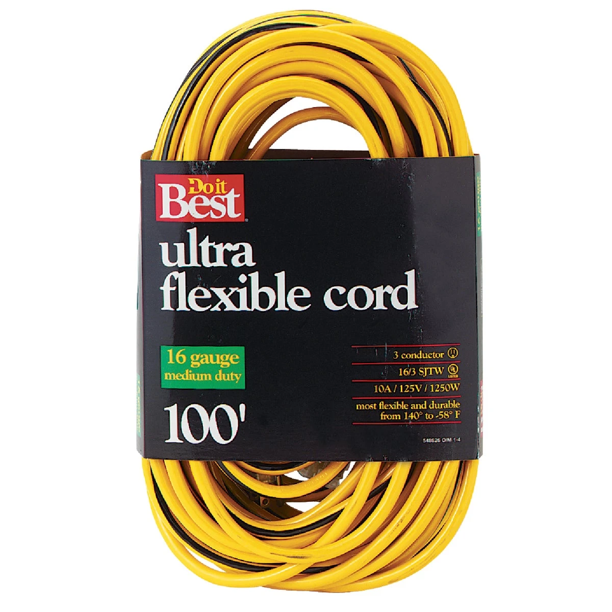 100 Ft. 16/3 Medium-duty Extension Cord - Durable, Weather-resistant