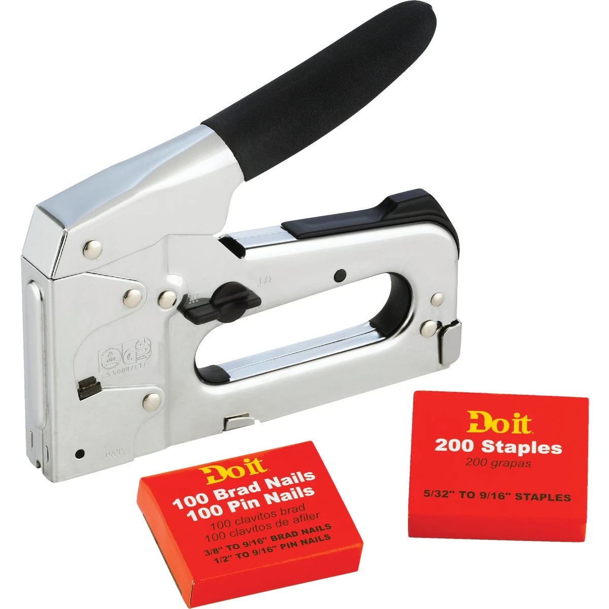 Heavy-duty Staple Gun Kit With Assorted Staples And Nails