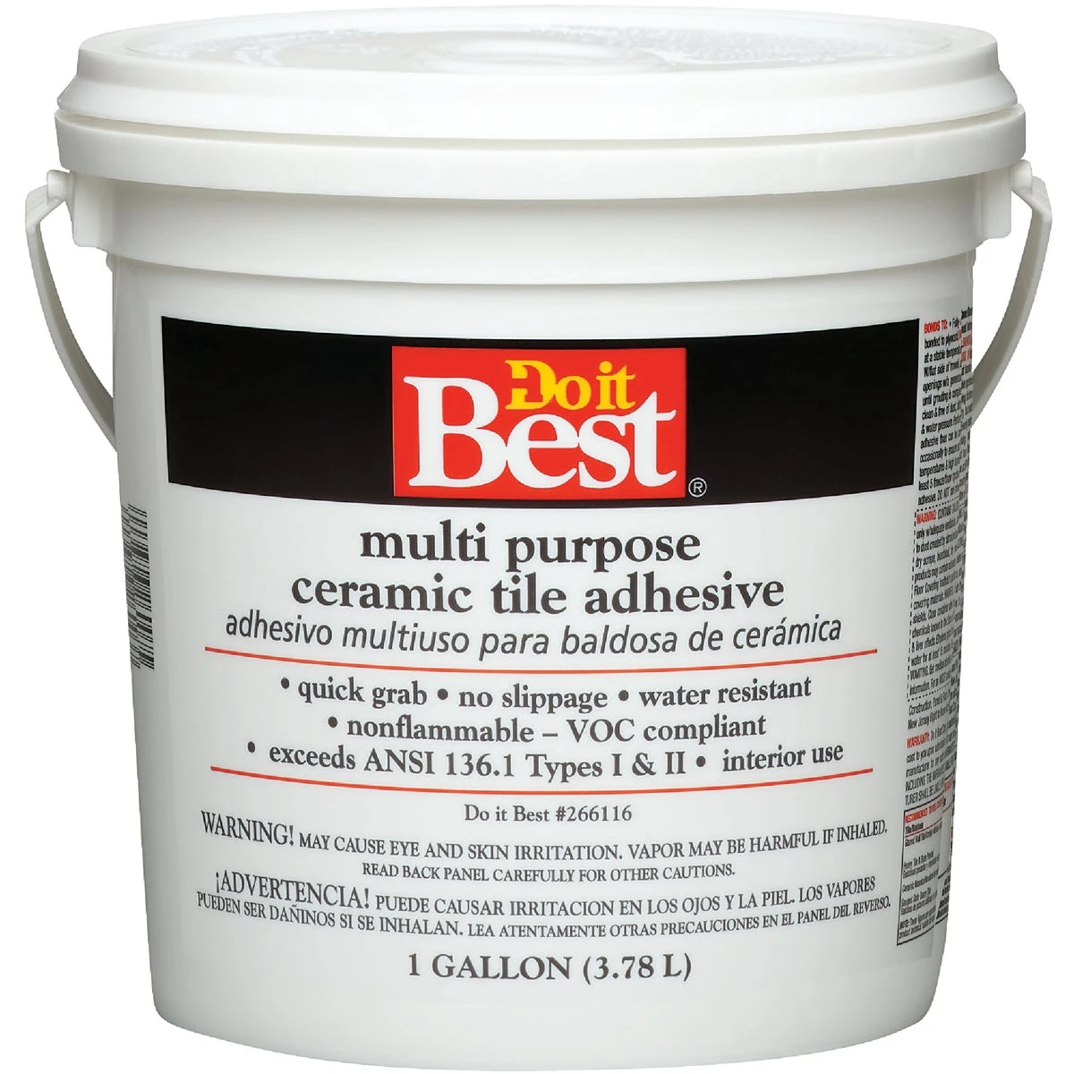 Off-white Multi Purpose Ceramic Tile Adhesive Gallon For Floors And Walls