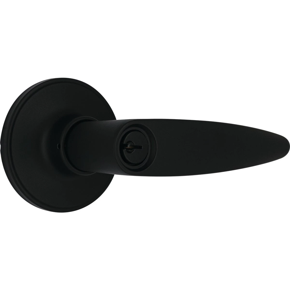 Matte Black Straight Entry Lever - Non-handed, Grade 3 Security, Easy Installation
