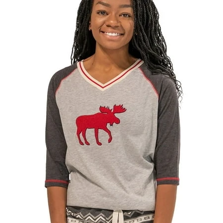 Cabin Moose Lazyone Women's Leggings And Tees Separates Female Pajamas Set