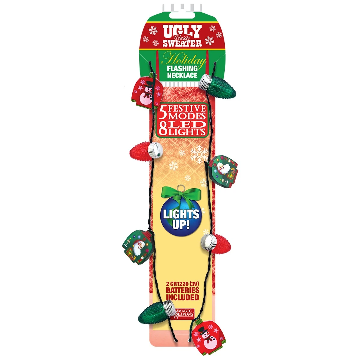 Ugly Sweater Light-up Necklace For Holiday Parties And Festive Events