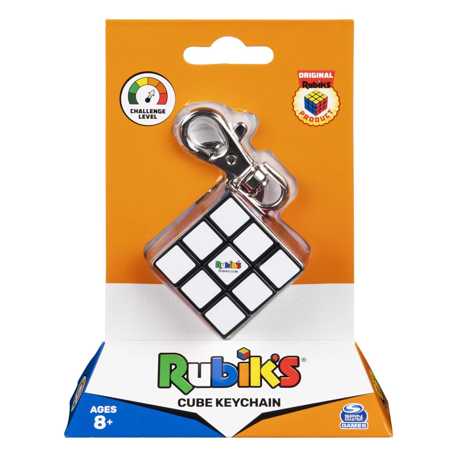 Rubik's Cube Puzzle Keychain Multicolored 1 Piece 6064000