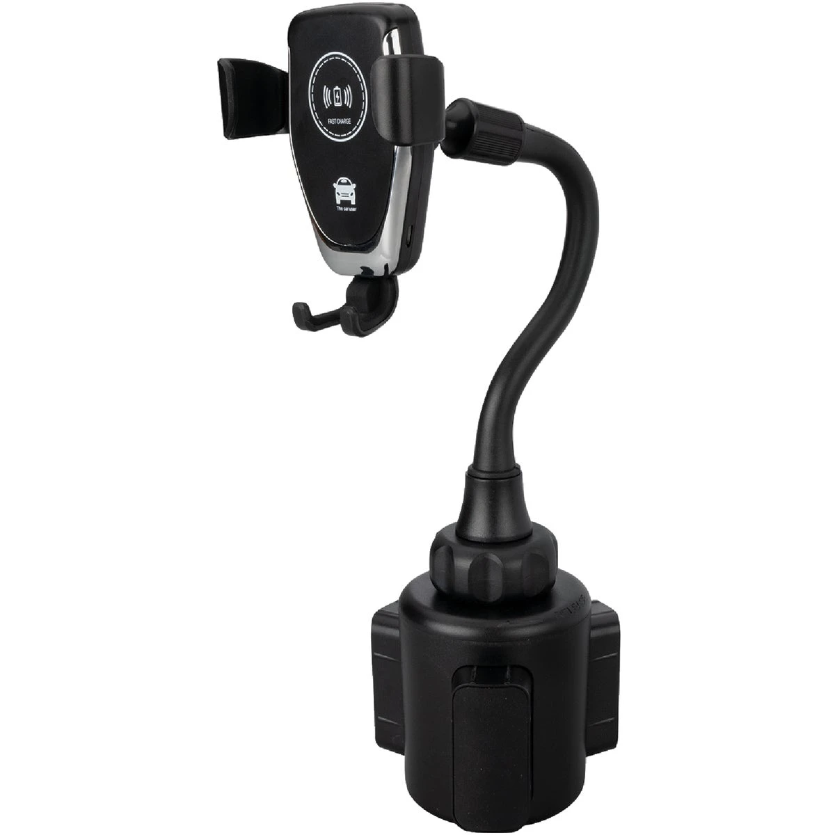 Universal Wireless Charger Phone Holder - Black Cup Holder Mount Model Bj-1027