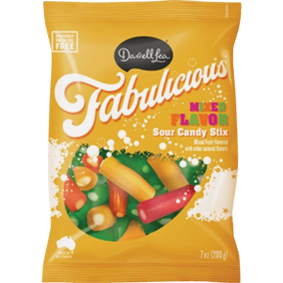 Fabulicious 7 Oz. Sour Mixed Flavor Stix - Tangy Candy Treats