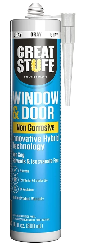 Hybrid Sealant Caulk, 10.1 Oz, Gray, Model 99door3033