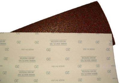 Hook and Loop Floor Sanding Sheet 20 Grit 8 by 17 and 5 eighths Inches