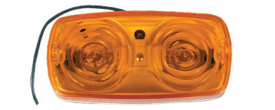 Amber Trailer Marker and Clearance Light with Double Bulls Eye Lens