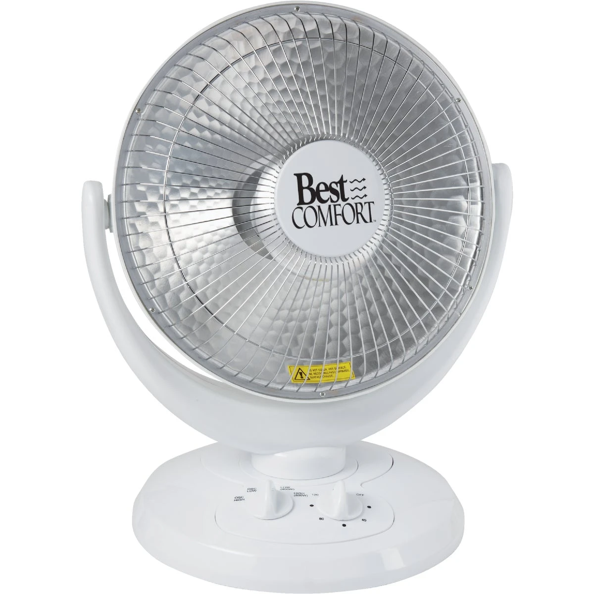 800w 120v Parabolic Electric Space Heater With Timer And Safety Features