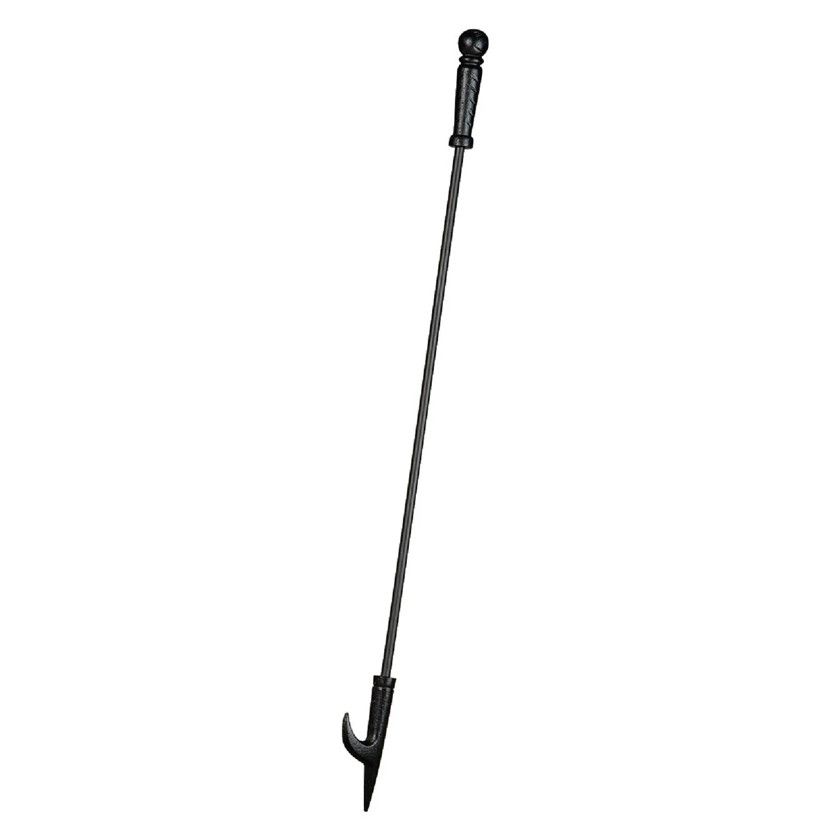 Early American 27 Inch Cast-iron Fireplace Poker - Sturdy Steel Design