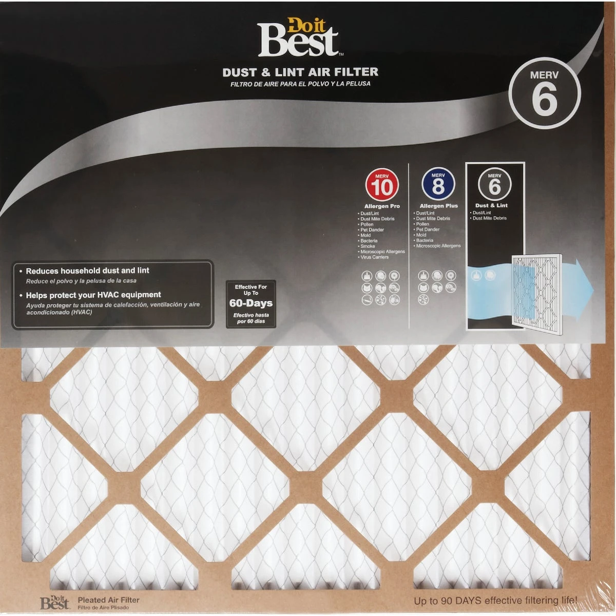 16 In. X 25 In. X 1 In. Merv 6 Dust & Lint Furnace Filter