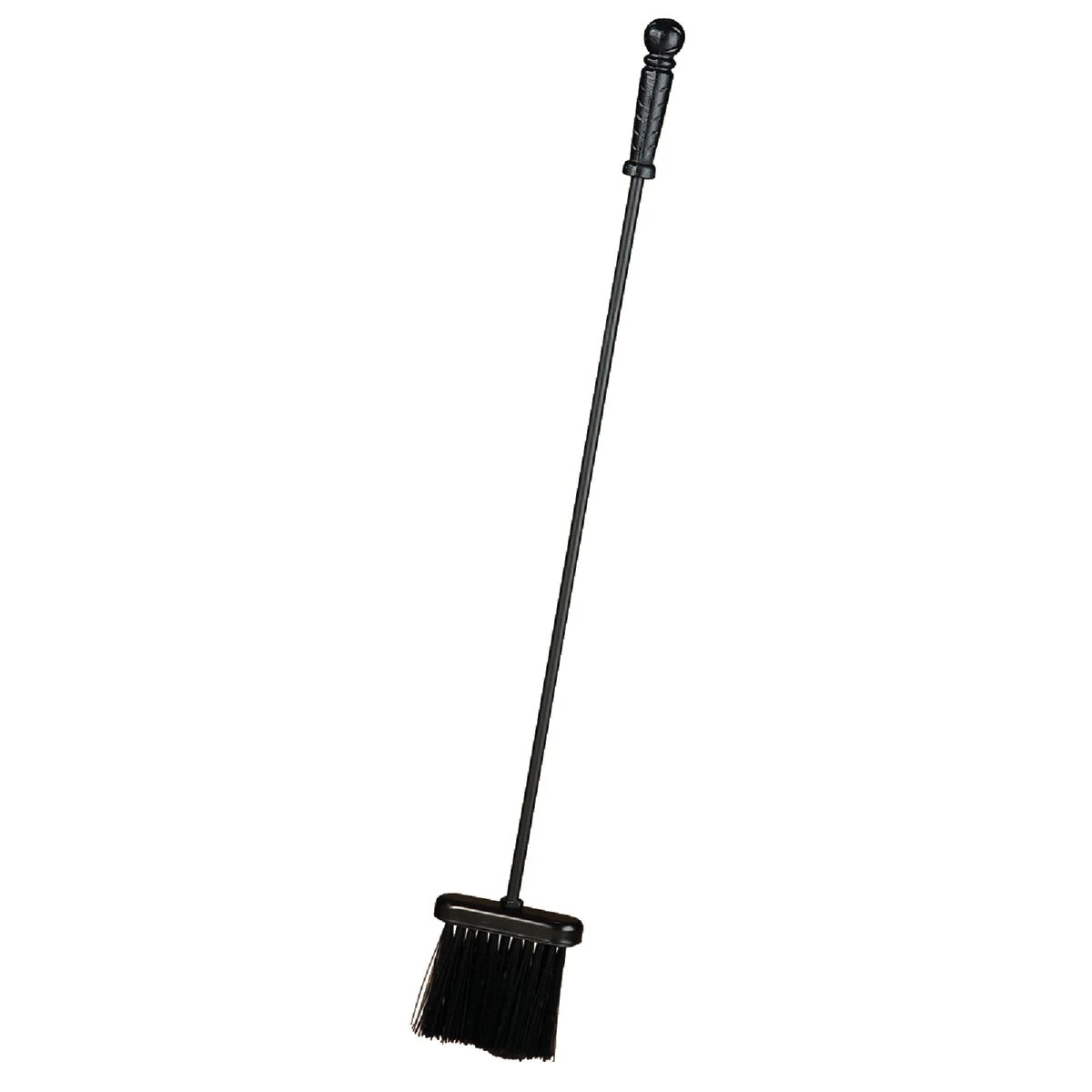 Early American Cast-iron Nylon Fireplace Brush - 27" Long, Black Finish