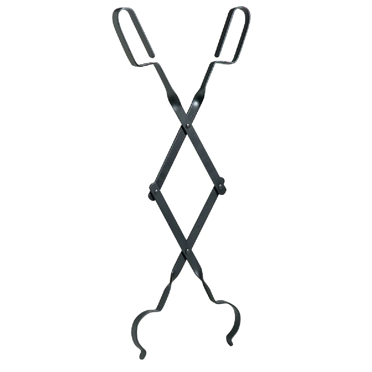 Rigid Steel 28 Inch Black Fireplace Tongs - Durable Hearth Tool