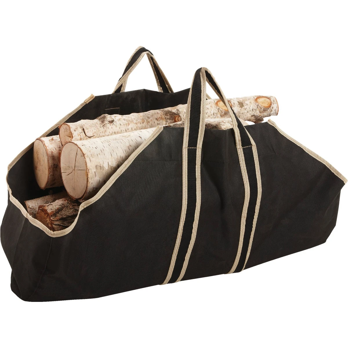Heavy-duty 35-1/2 In. W X 22 In. H Canvas Log Carrier With Rayon Handles