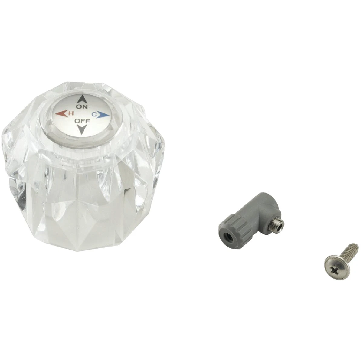 Acrylic Faucet Handle Repair Kit With Button Insert And Adapter