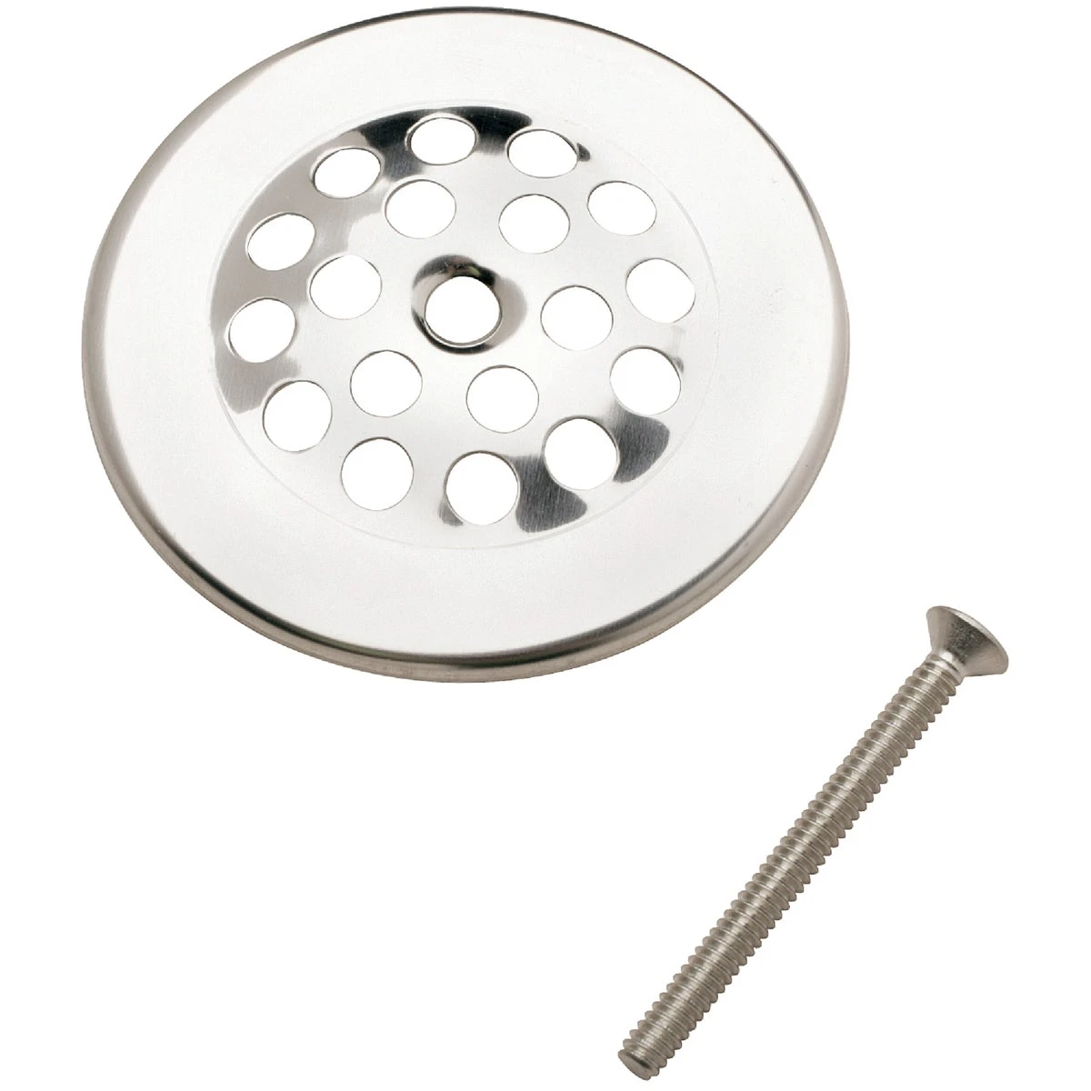 2 Inch Dome Cover Tub Drain Strainer With Chrome Finish And Screw