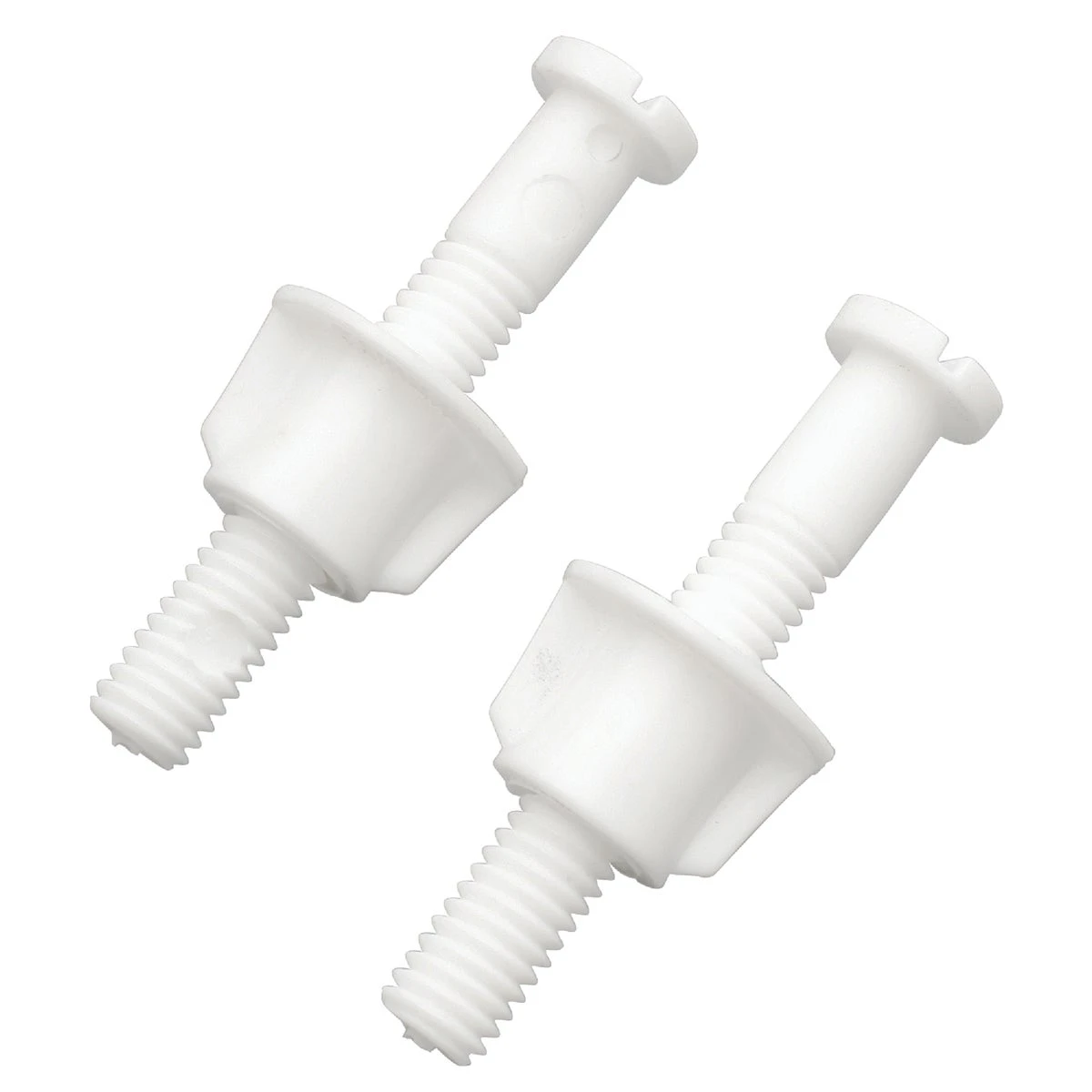 3/8" X 2-1/2" White Plastic Toilet Seat Hinge Bolt - Universal Fit