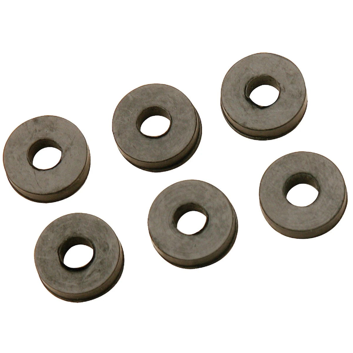 5/8 Inch Black Flat Faucet Washer - Rubber, 3/8 Inch Id, 6 Count