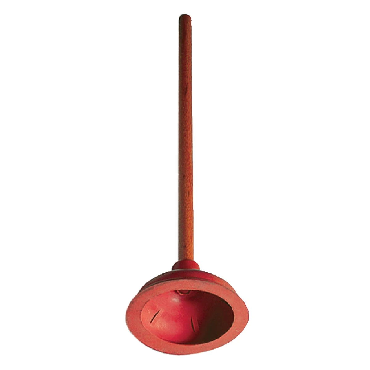 Rubber 5-3/4" Heavy-duty Toilet Plunger With Lacquered Handle