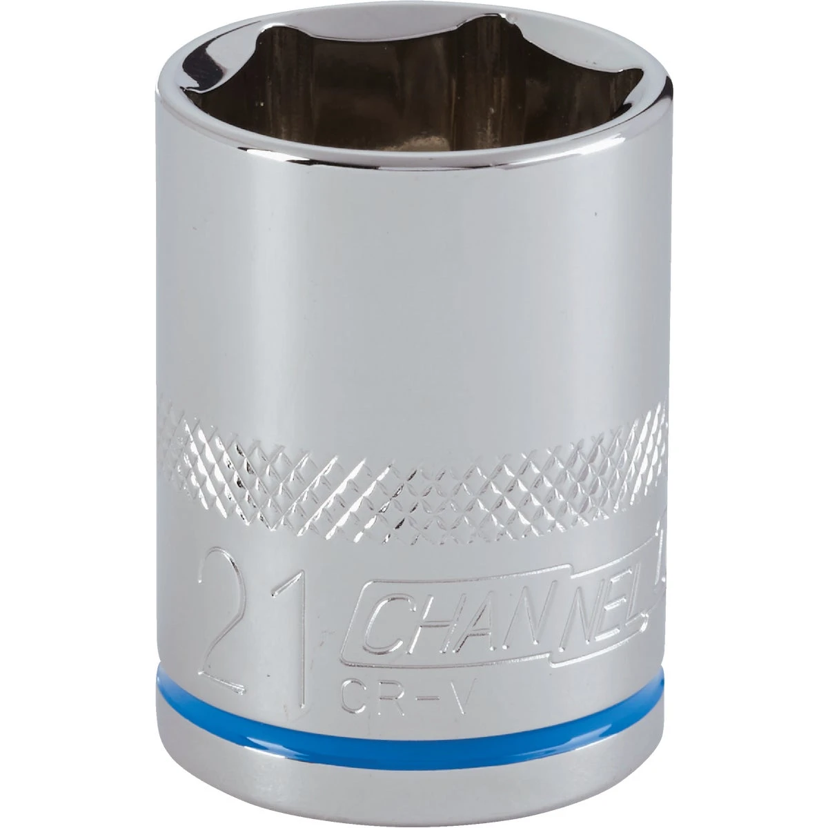 1/2 In. Drive 21 Mm 6-point Shallow Metric Socket - Chrome Vanadium Steel
