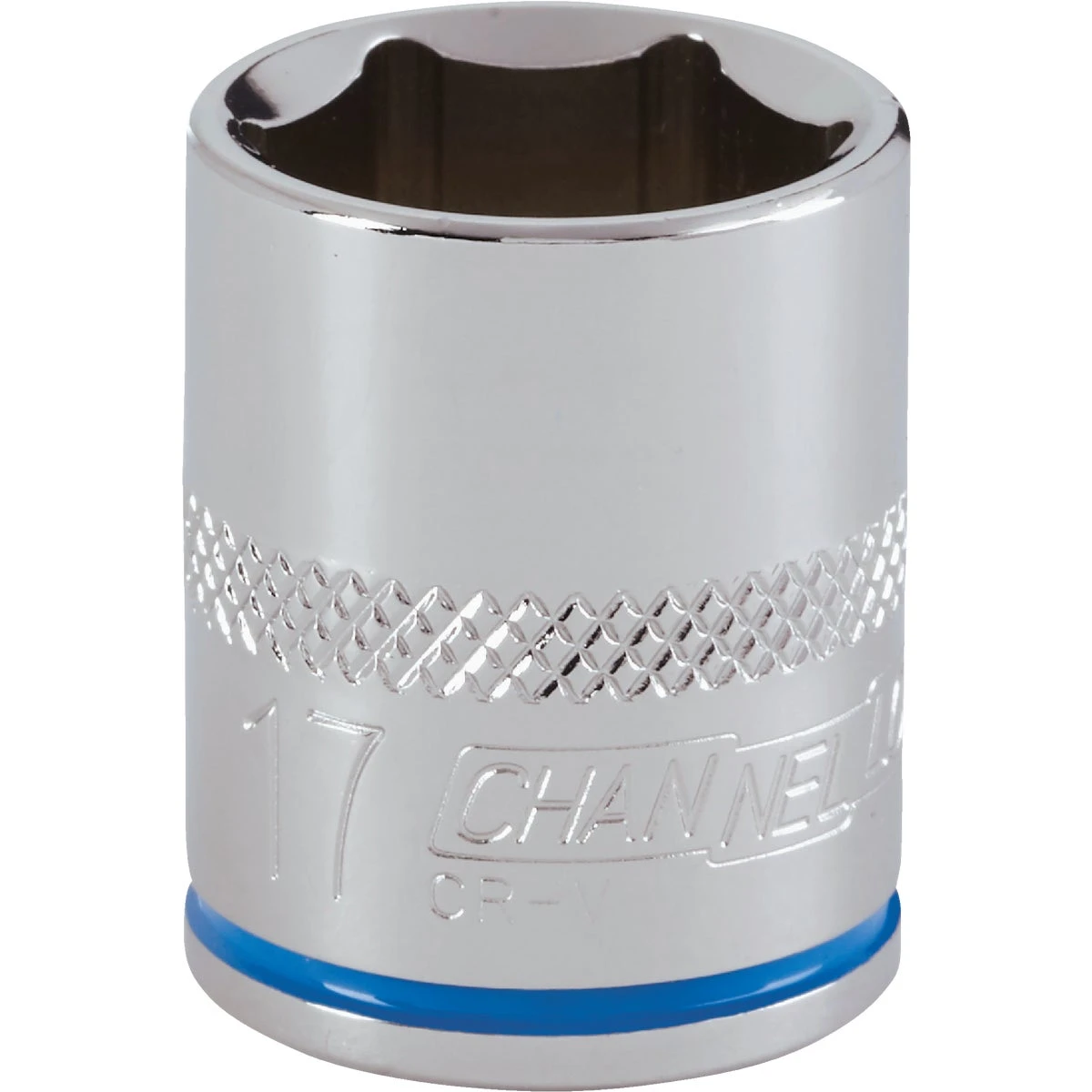 3/8 In. Drive 17 Mm 6-point Shallow Metric Socket - Chrome Vanadium Steel