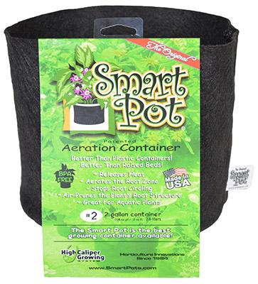 Multi-purpose Container Grower, Black Fabric, 2-gallon For Indoor & Outdoor Use